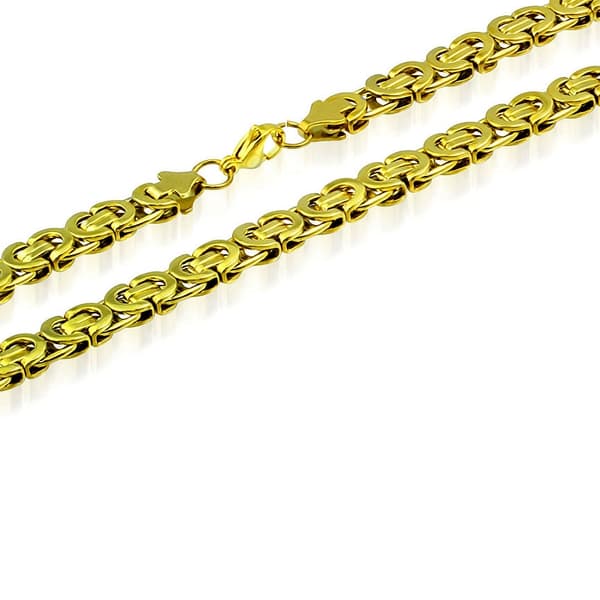 Halsband Bysantinsk Halskedja Kejsarlänk Stål B 8,5 mm  L 55 cm