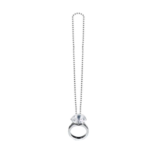 Amscan Ring Hen Night Halsband & Hänge Silver One Size