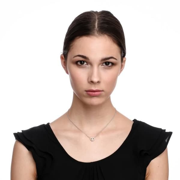 ORPHELIA-925 Sterling Silver Damhänge Halsband Silver-rosegold-ZH-7233