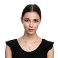 Miniatyrbild 3 av 4: ORPHELIA-925 Sterling Silver Damhänge Halsband Silver-rosegold-ZH-7230