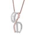 Miniatyrbild 1 av 4: ORPHELIA-925 Sterling Silver Damhänge Halsband Silver-rosegold-ZH-7230