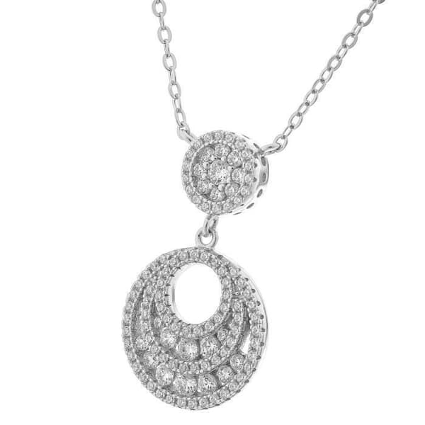 ORPHELIA-925 Sterling Silver Damhänge Halsband Silver-ZH-7279