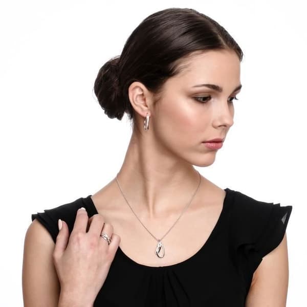ORPHELIA-925 Sterling Silver Damhänge Halsband Silver-rosegold-ZH-7232