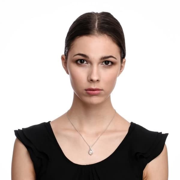 ORPHELIA-925 Sterling Silver Damhänge Halsband Silver-ZH-7234