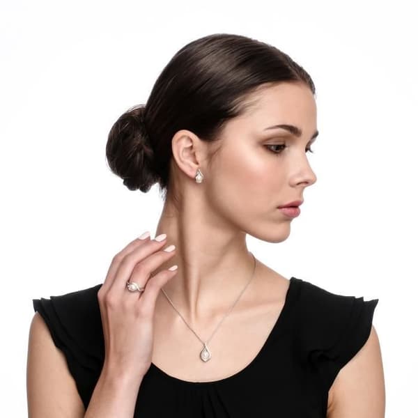 ORPHELIA-925 Sterling Silver Damhänge Halsband Silver-ZH-7234