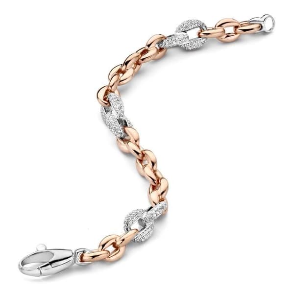 Armband - ORPHELIA - ZA-7160 - Sterling silver 925 - Allergivänlig - Roséguld