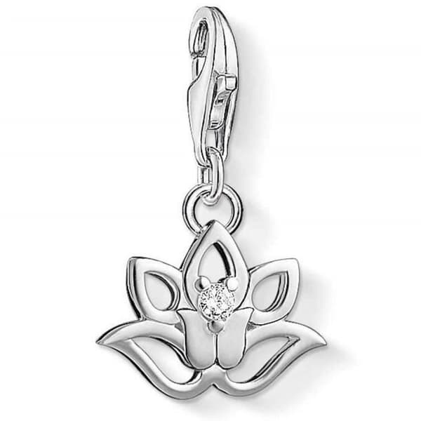Hänge - Thomas Sabo - 1258-010-6 - 925 Sterling Silver - Cubic Zirconia - Lotusblomma