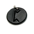 Miniatyrbillede 3 af 3: Handmade pendant with nordic rune made of swedish leather