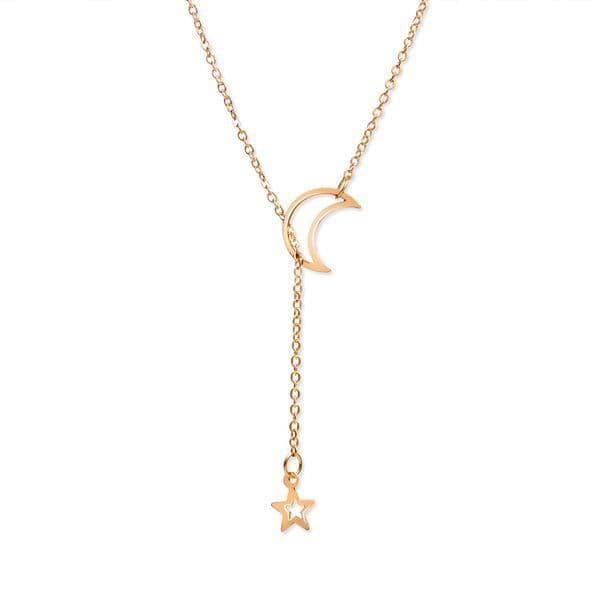 Collier - Gcy08 - Vintage Legering - Geometrisk - Måne och Stjärna - Blanda