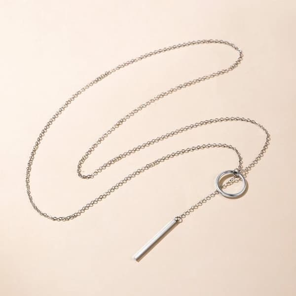 Halsband - NRH2R - Lariat - Längd 73 mm - Färg Rose guld - För kvinnor