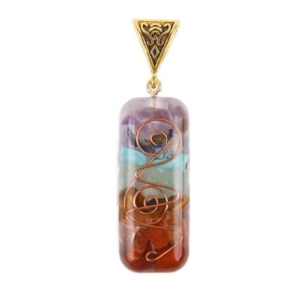7 Chakra Energihänge Orgonit Halsband Regnbågskristallhänge Yoga Pendel Amulet Halsband Hartssmycken [A40F0E8]
