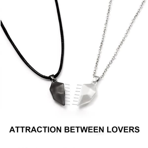 2st Par Halsband Love Wish Stone Hänge Halsband Kedja Present till pojkvän och flickvän[1793]