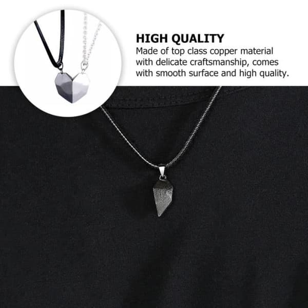 1 Par Elegant Love Heart Lover Halsband Magnetic Neck Smycken HALSBAND - HALSBAND
