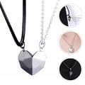 Miniatyrbild 4 av 4: Collier amoureux - SAUTOIR - Hjärta hänge - Koppar - Svart och vitt - Unisex