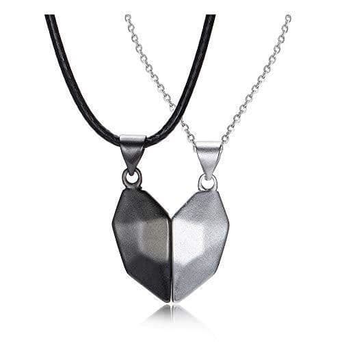 Parhalsband - JSDDE - Yin Yang - Rostfritt stål - 2 halsband - Silver