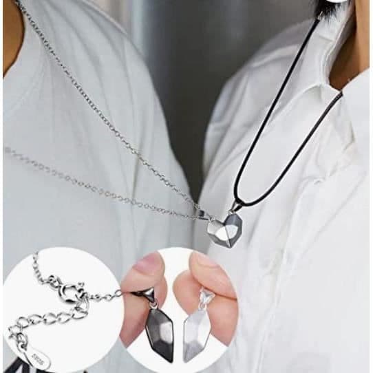 Naruto Nike Adida Halsband Par Kärlekshjärta Graverad Magnethänge Pussel Separable Heart Attraktion Alla hjärtans dag kärlekspresent