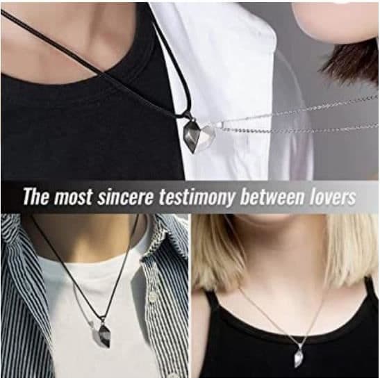 Naruto Nike Adida Halsband Par Kärlekshjärta Graverad Magnethänge Pussel Separable Heart Attraktion Alla hjärtans dag kärlekspresent