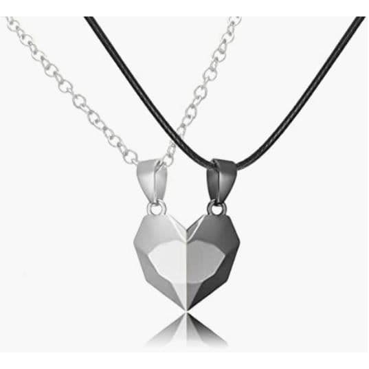 Naruto Nike Adida Halsband Par Kärlekshjärta Graverad Magnethänge Pussel Separable Heart Attraktion Alla hjärtans dag kärlekspresent