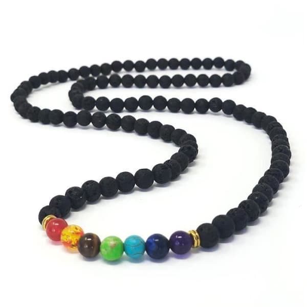 SHOP-STORY - "Healing of the 7 Chakras" halsband i lavastenar