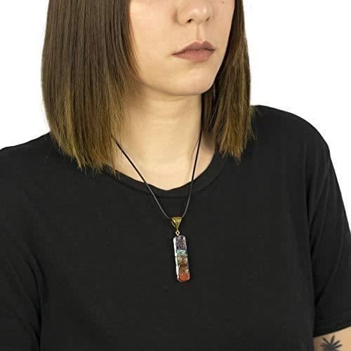 7 chakra halsband äkta natursten orgonit halsband chakra hänge 7 chakra hänge orgonit hänge