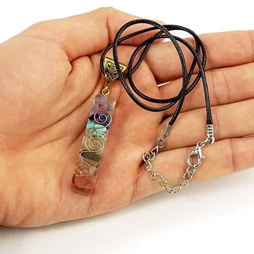 7 chakra halsband äkta natursten orgonit halsband chakra hänge 7 chakra hänge orgonit hänge