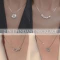 Miniatyrbild 2 av 4: 4 blad klöver halsband - Dam halsband Fyrklöver Avtagbart hänge halsband Hjärta halsband Choker halsband