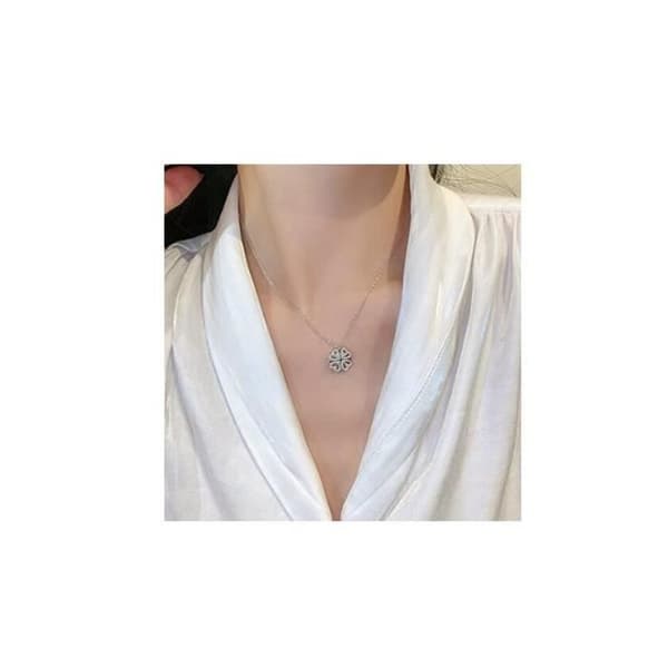 Halsband - Full Diamond - Heart to Heart - Fyrklöver - Metall - Kvinna