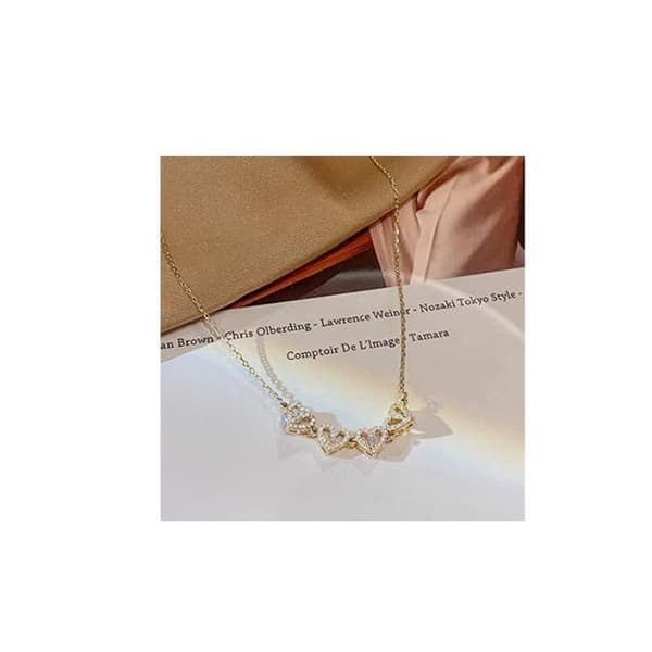Halsband - Full Diamond - Heart to Heart - Fyrklöver - Metall - Kvinna