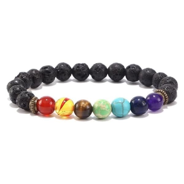 kostym - Tree of life hänge halsband, 7 Chakra, natursten-regnbåge, för kvinnor och män, lång