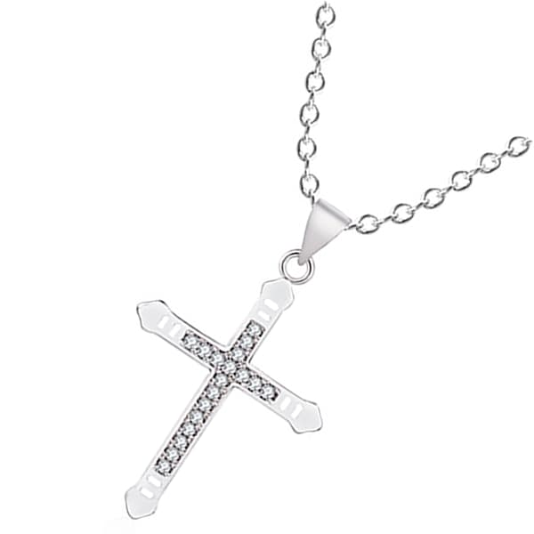 Stilsäkert Kors Halsband Silver Silver