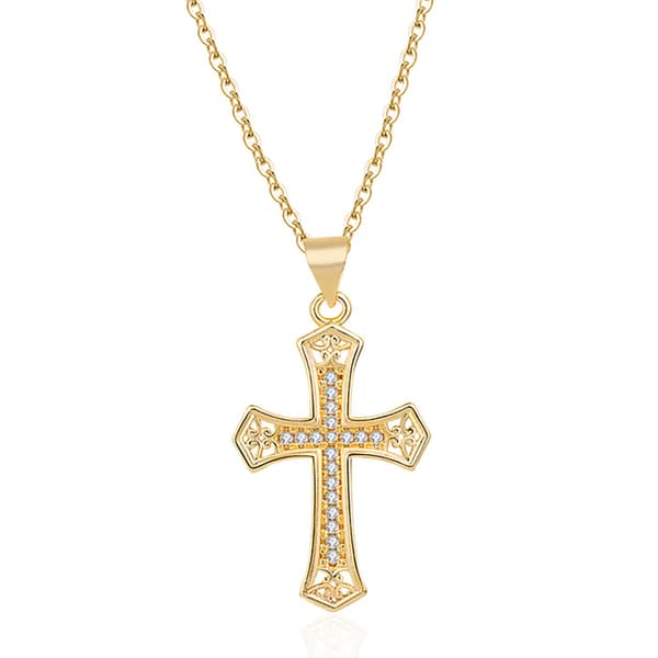 Elegant Kors Halsband Guld
