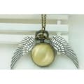 Miniatyrbild 4 av 4: MAVURA halsband med hänge »Ängelvingehalsband med guldamulettvinge urhänge«