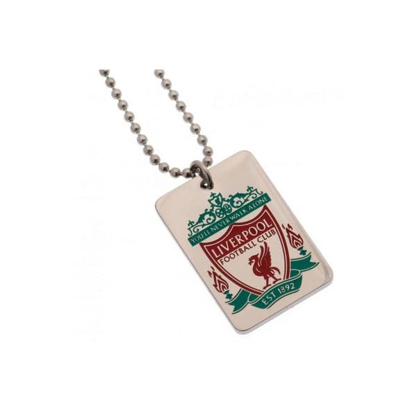 Liverpool FC Enamel Crest Dog Tag And Chain