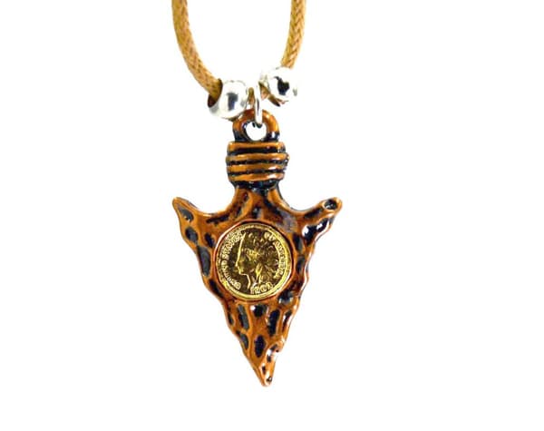 Necklace with American 1 cent