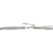 Långt Silver Halsband Kedjehalsband - 6 st Kedjor med Dekoration