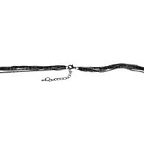 Långt Svart Halsband Kedjehalsband - 6 st Kedjor med Dekoration