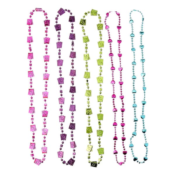 Amscan Beaded Tea Party Necklace (Pack of 10) Multicoloured One Size