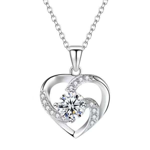 Eternal Rose under Bell and Love Necklace - Damhalsband Hänge av evig kärlek - present till fru, mamma, alla hjärtans dag