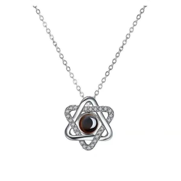 Halsband - I Love You - Love Projection - Silver - 40 cm - Dam