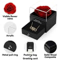 Miniatyrbild 3 av 6: Damhalsband i Cubic Zirconia Runt Infinity Heart Love Together Forever Present för kvinnor Flickor Eternal Rose