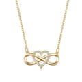 Miniatyrbild 2 av 6: Damhalsband i Cubic Zirconia Runt Infinity Heart Love Together Forever Present för kvinnor Flickor Eternal Rose