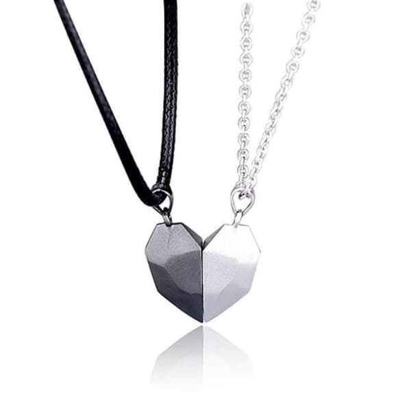 2st Lovers Heart Pendant Par Stark Magnetisk Distance Heart Pendant Halsband --SOM visat