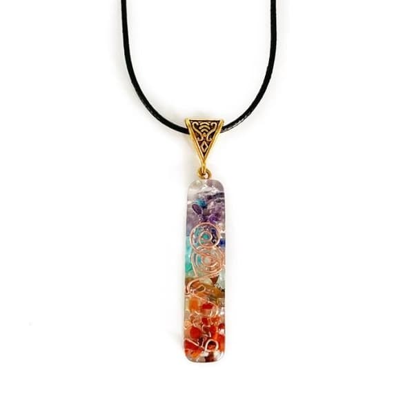7 Chakra Energi pendentiv Orgonite halsband med regnbågskristall meditationshalsband Yoga smycke B56104453