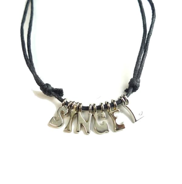 Namnhalsband SINGEL