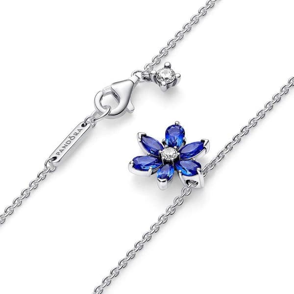 Hängsmycke - PANDORA - 392387C02 - Sparkling Blue - Silver - Dam