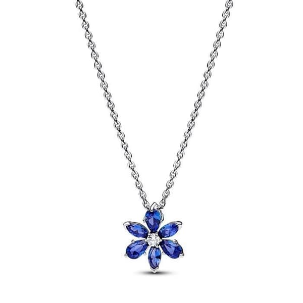 Hängsmycke - PANDORA - 392387C02 - Sparkling Blue - Silver - Dam