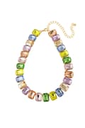 Miniatyrbild 1 av 4: Glamour Guld Guldpläterat Halsband med Glaspärlor - Multi