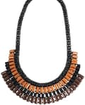 Miniatyrbild 1 av 3: Boho Statement Multilayer Halsband -Svarta, Beige & Bruna Pärlor