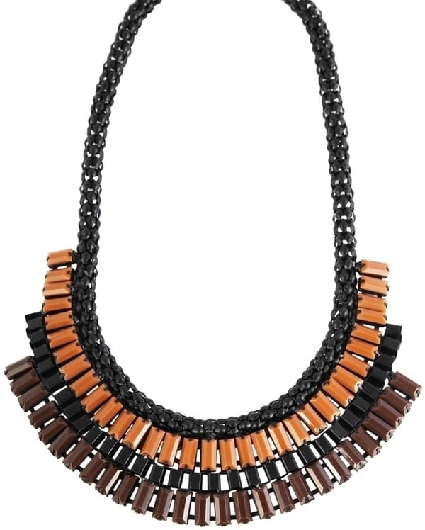 Boho Statement Multilayer Halsband -Svarta, Beige & Bruna Pärlor