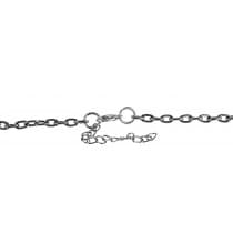 Boho Retro Statement Silver Halsband med Mönstrade Fjädrar
